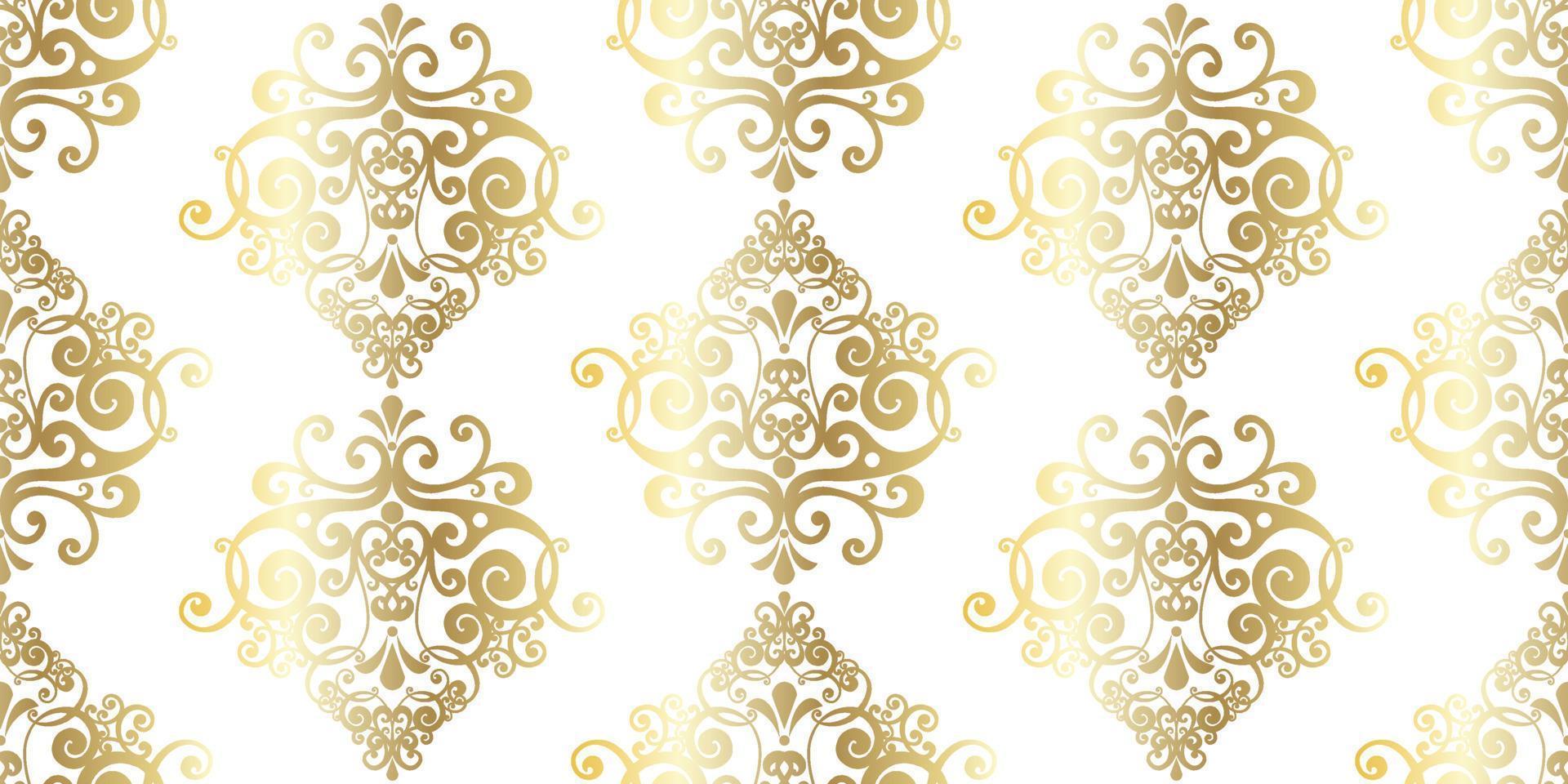 ornamento barroco de la vendimia del damasco del vector. acanto de estilo antiguo de patrón retro. patrones sin fisuras vector