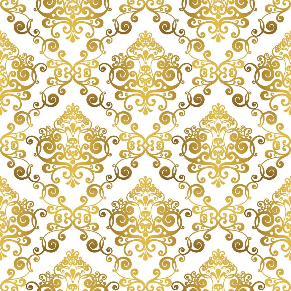 Vector damask vintage baroque ornament. Retro pattern antique style acanthus. Seamless pattern