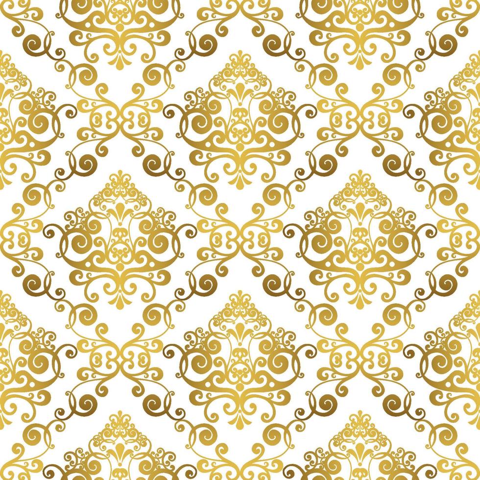 Vector damask vintage baroque ornament. Retro pattern antique style acanthus. Seamless pattern