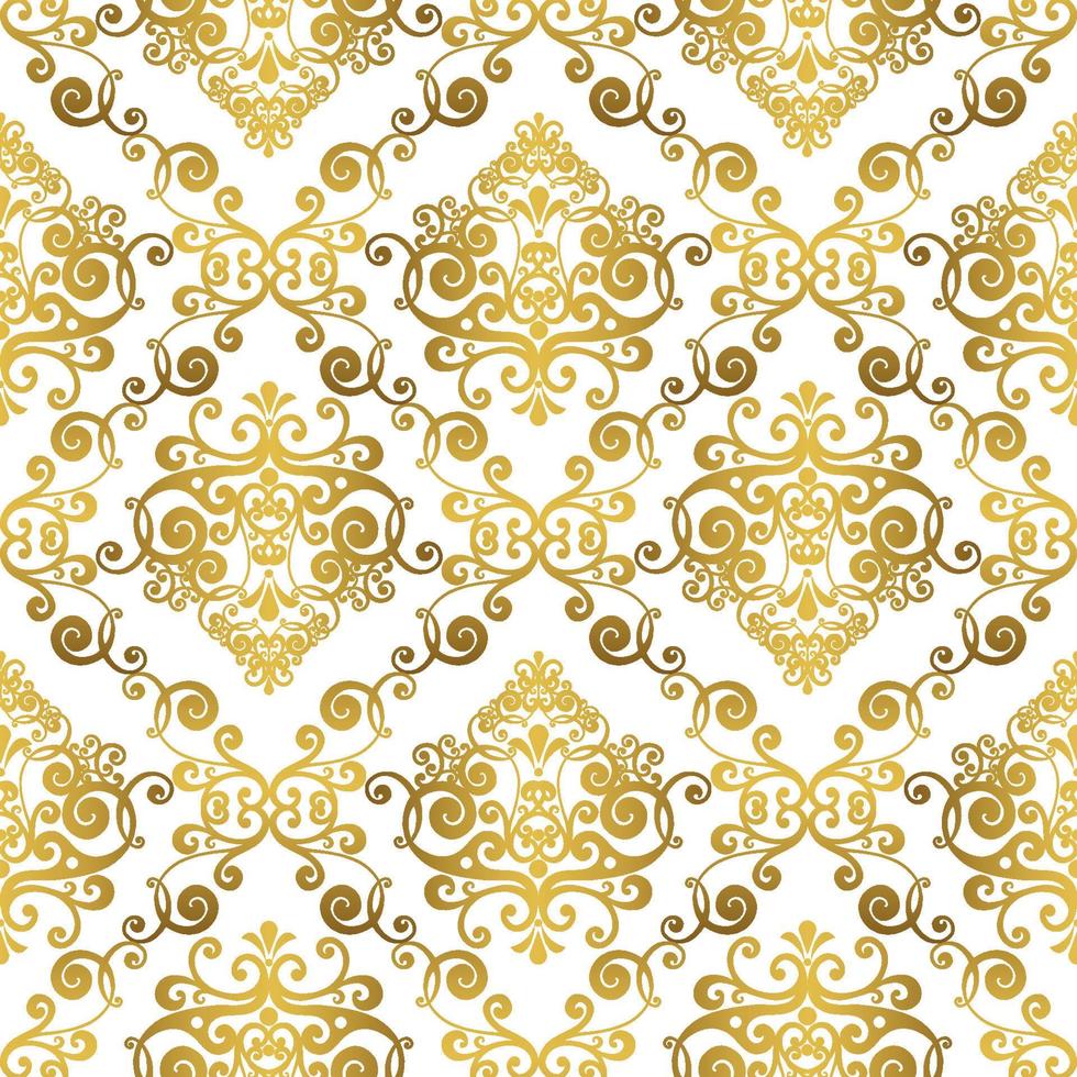 Vector damask vintage baroque ornament. Retro pattern antique style acanthus. Seamless pattern