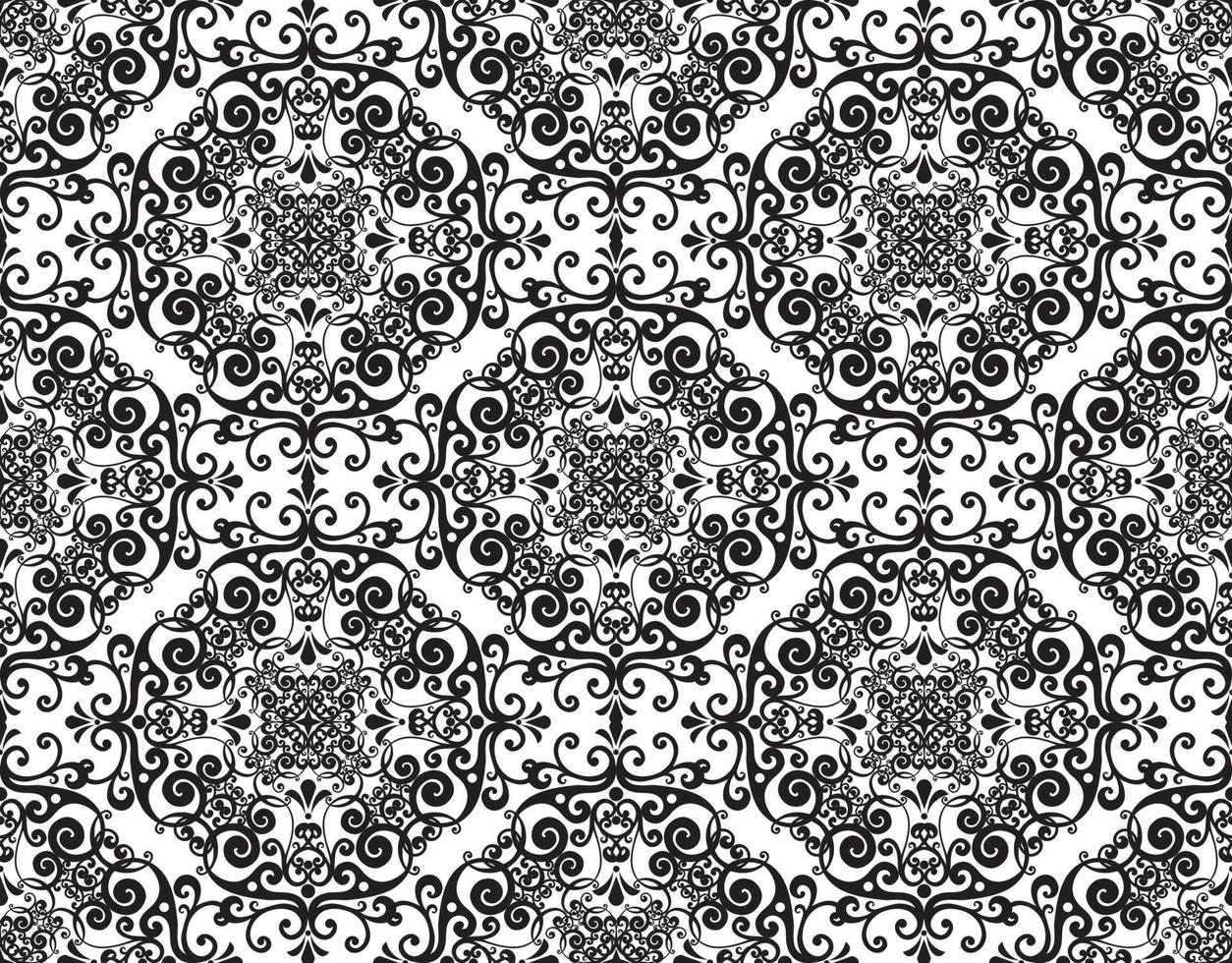 Vector damask vintage baroque ornament. Retro pattern antique style acanthus. Seamless pattern