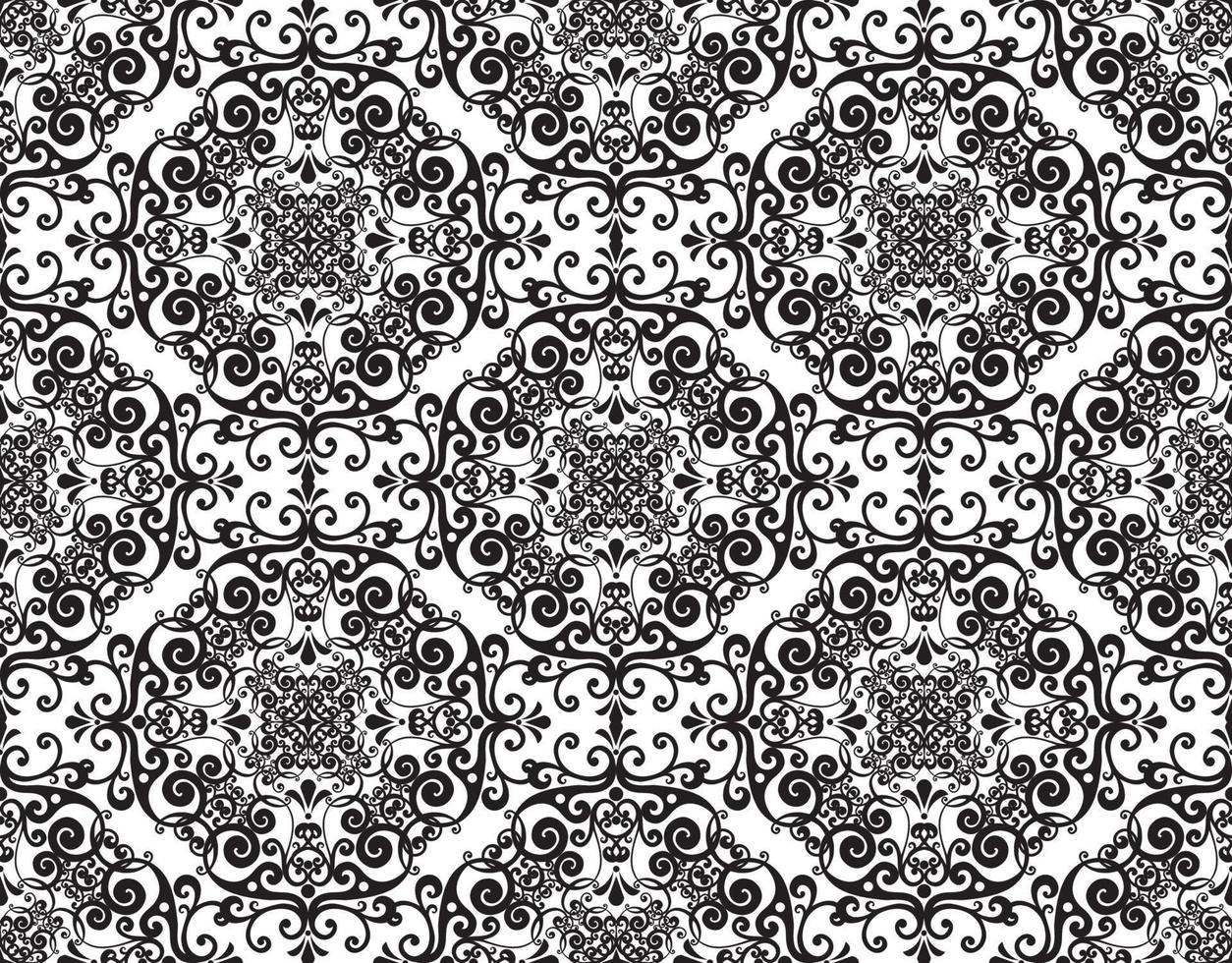 Vector damask vintage baroque ornament. Retro pattern antique style acanthus. Seamless pattern