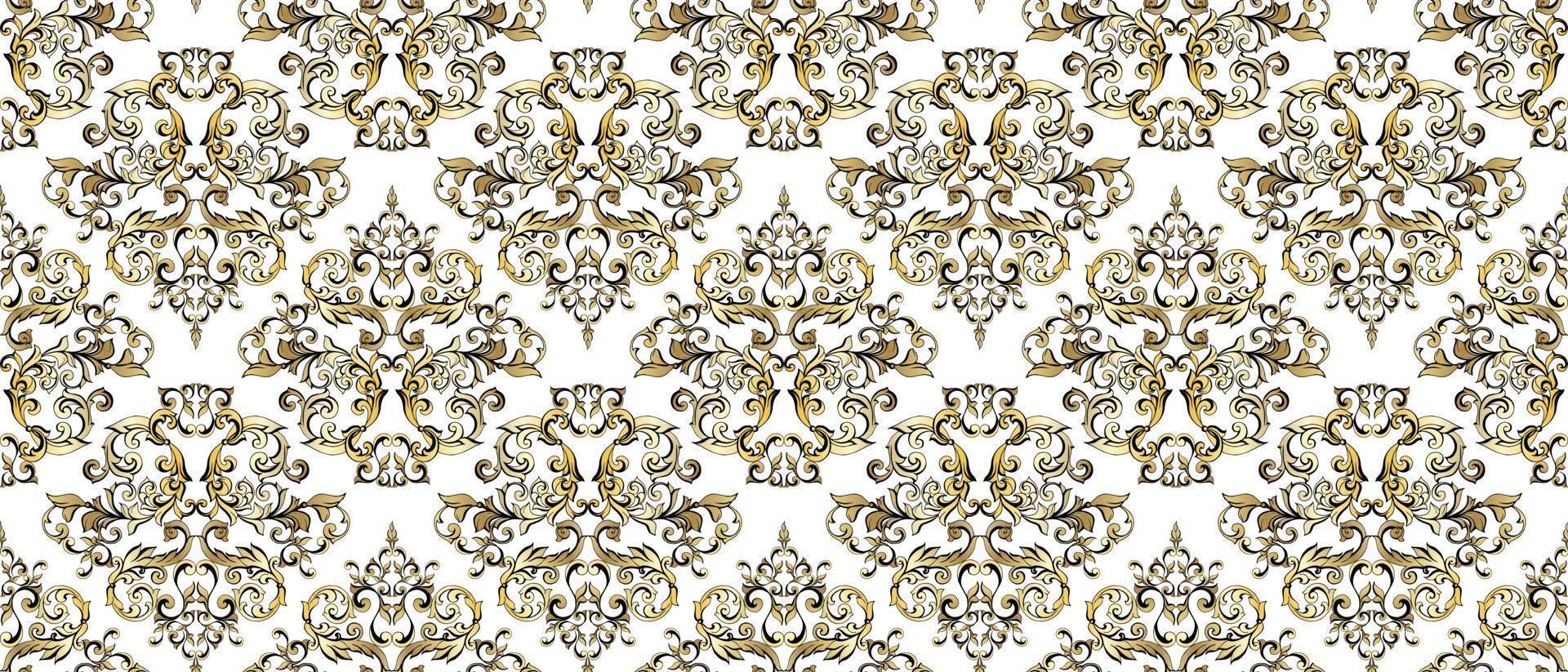 Vector damask vintage baroque ornament. Retro pattern antique style acanthus. Seamless pattern