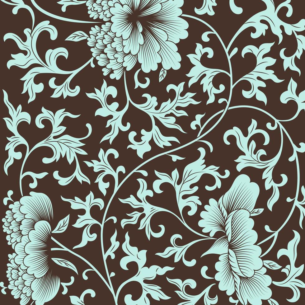 Flower background in chinese style. Vector illustration