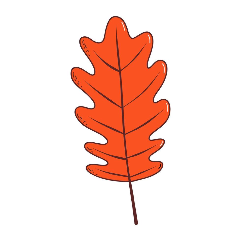 Autumn leaf. Vector illustration in hand drawn style