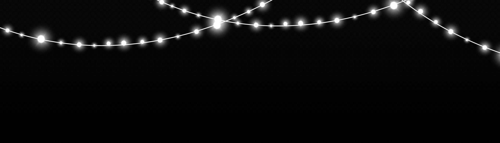 Christmas lights isolated. Christmas glowing garland.for the new year and christmas. light effect. Vector illustration.