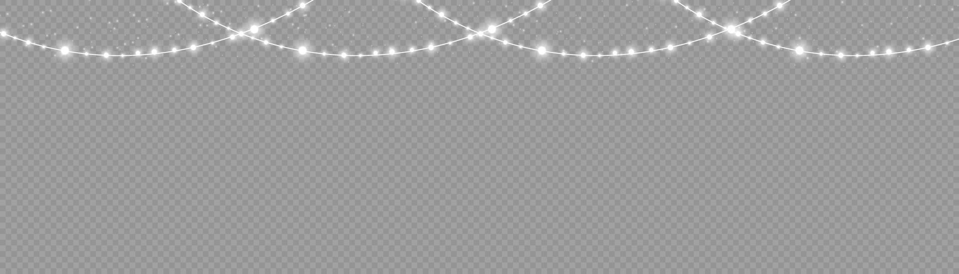 Christmas lights isolated. Christmas glowing garland.for the new year and christmas. light effect. Vector illustration.