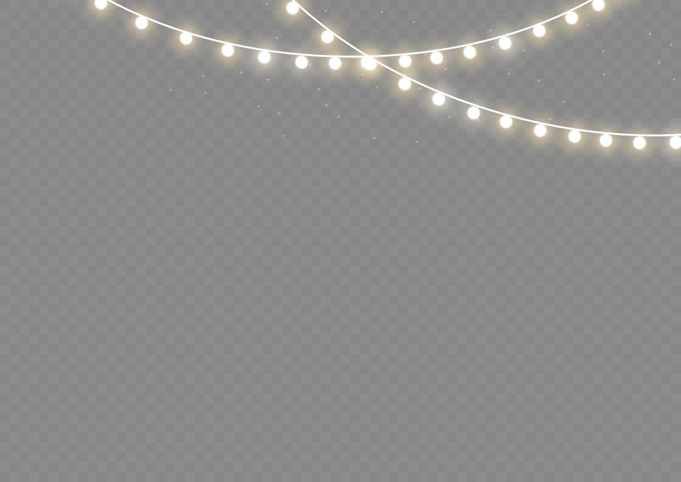 Christmas lights isolated. Christmas glowing garland.for the new year and christmas. light effect. Vector illustration.