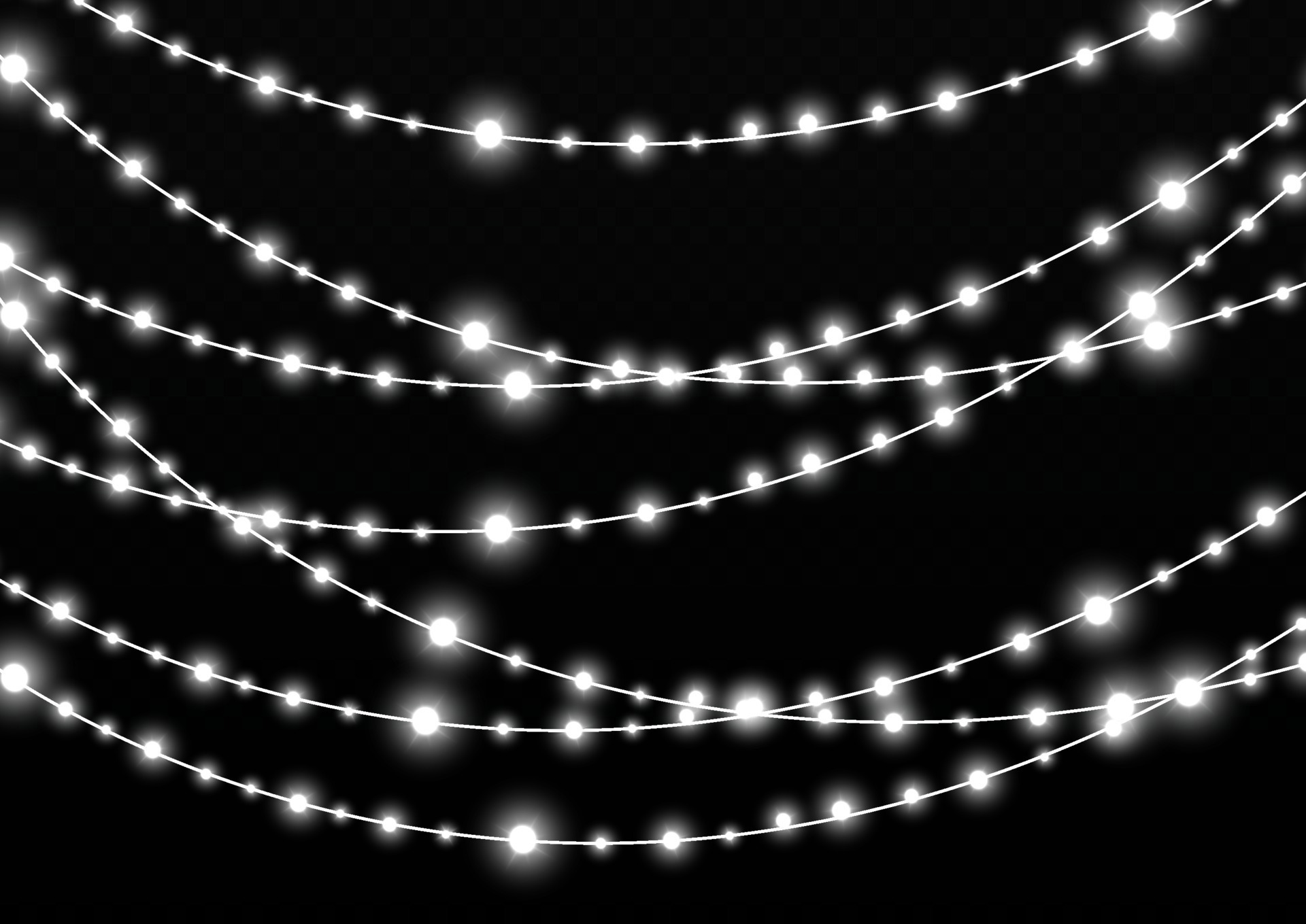 Christmas lights isolated. Christmas glowing garland.for the new year