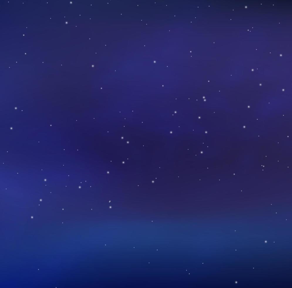 Night shining starry sky, blue space background with stars, space