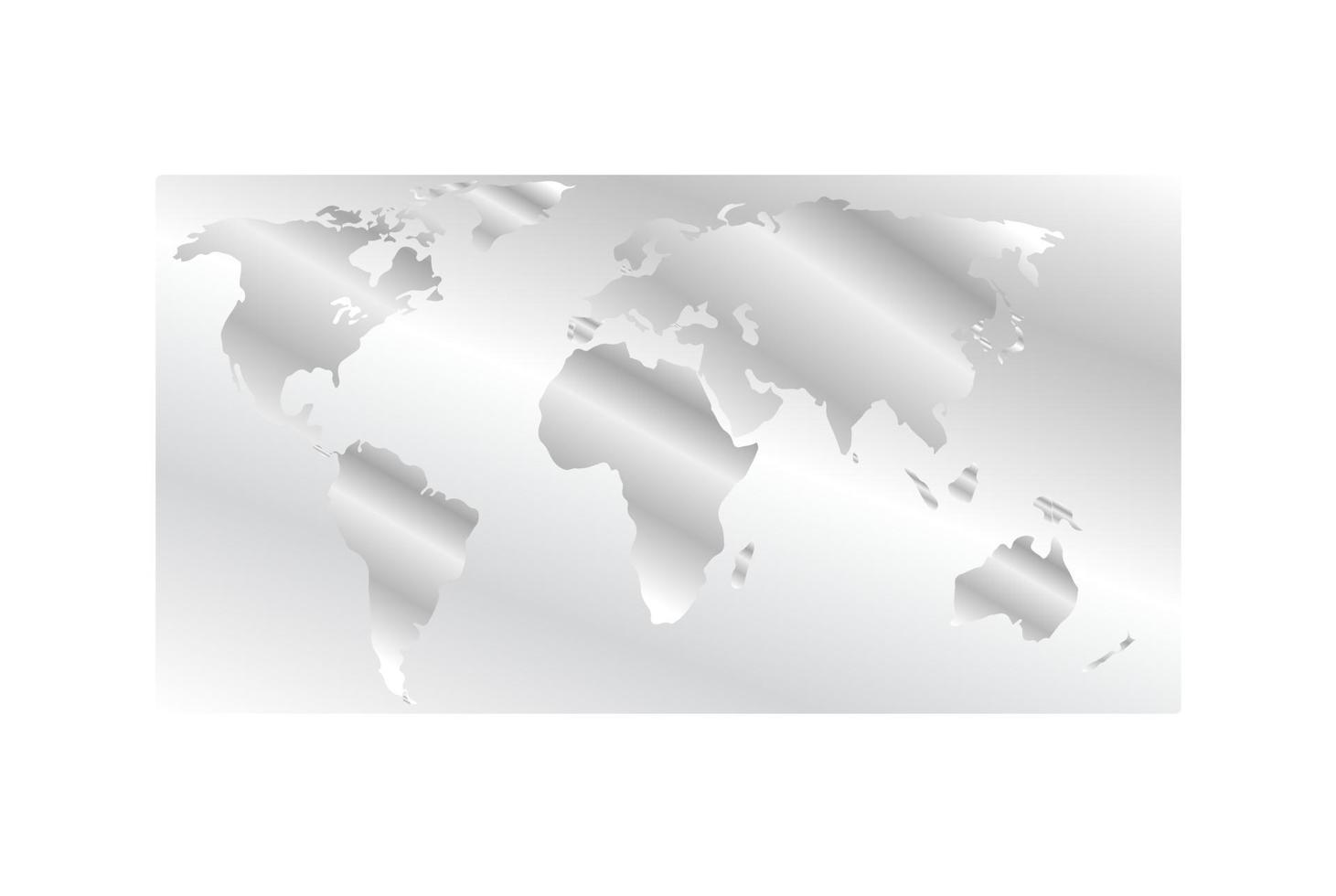 World Map Silver Chip Element For Credit Debit Card Banking Illustration vector