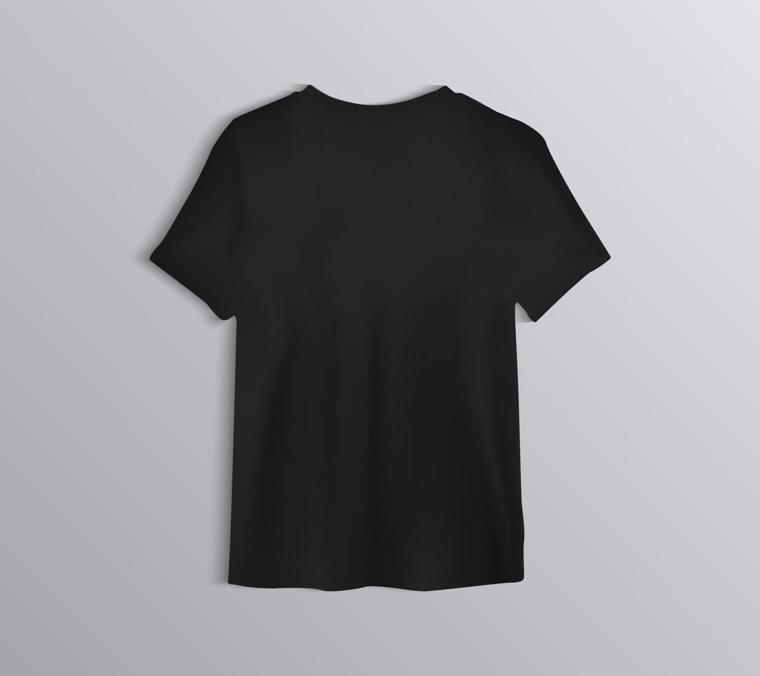 Dark Gray T-Shirt Blank Illustration Clothing Fashion Display Mockup Template vector