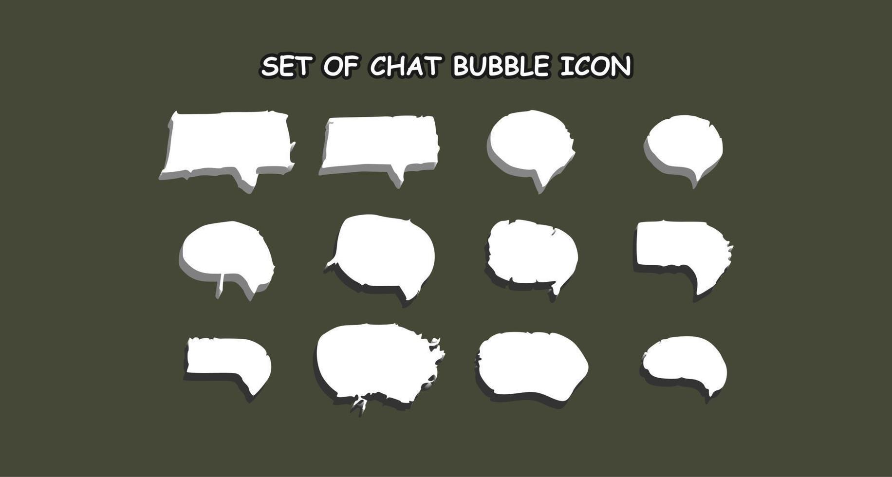 Set of Chat Bubble Icon vector