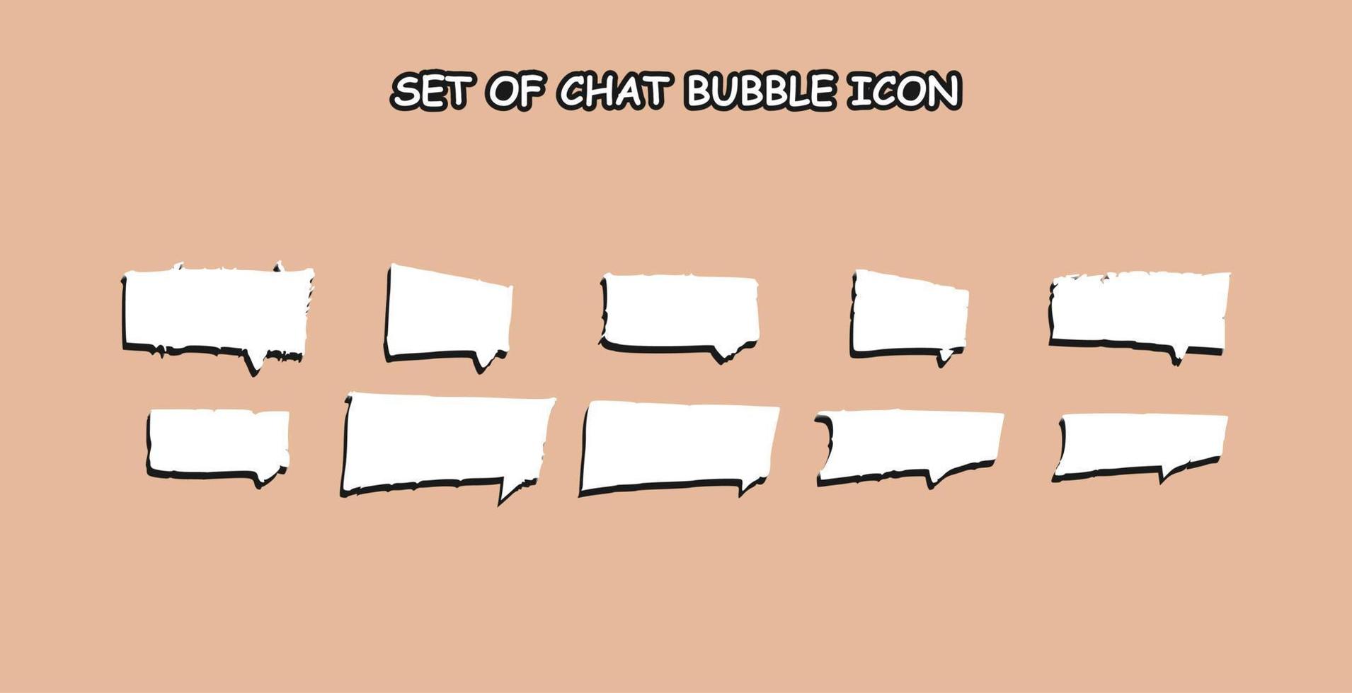 Set of Chat Bubble Icon vector