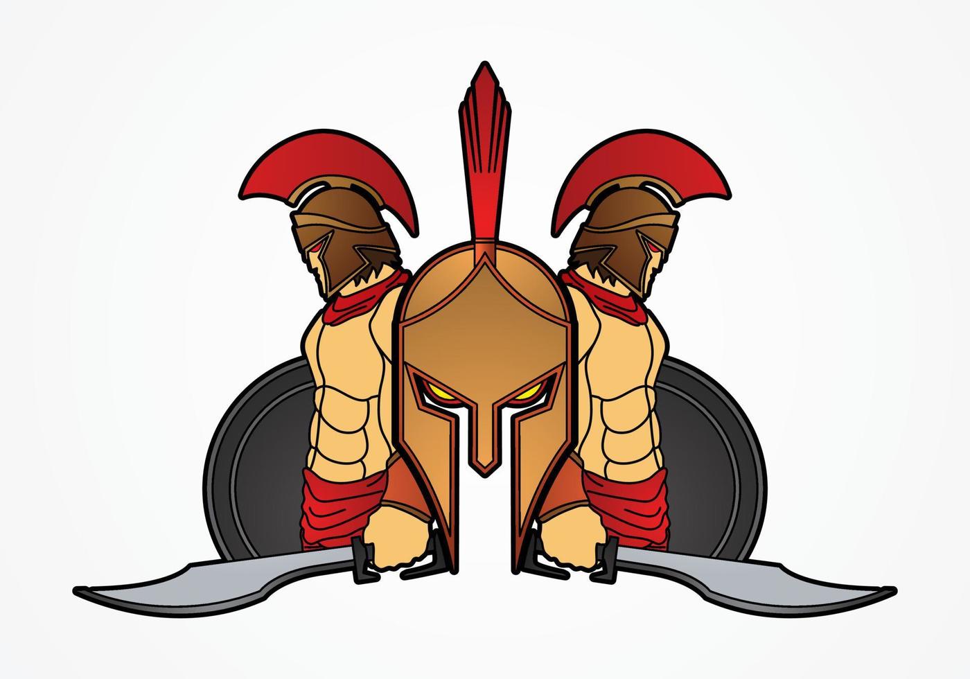 Spartan Warrior  Action Graphic Vector