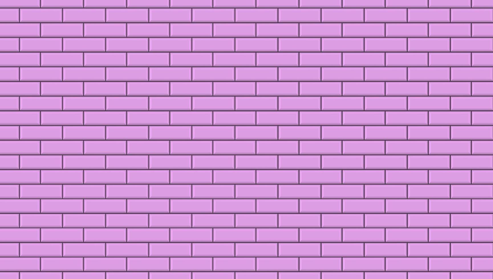 pared de ladrillo rosa. lindo fondo de mosaico para niña. Bloques de cemento pastel para casa y piso. ilustración vectorial sin fisuras. vector