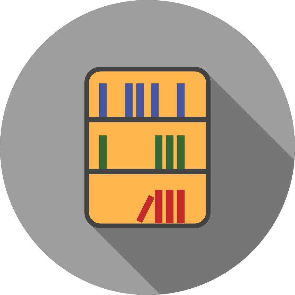Library Flat Long Shadow Icon vector