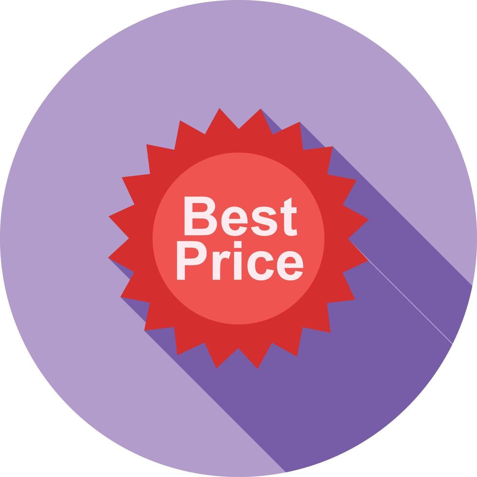 Best Price Tag Flat Long Shadow Icon vector