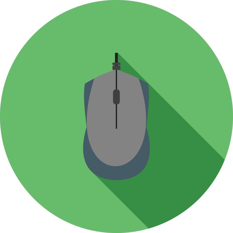 Mouse Flat Long Shadow Icon vector