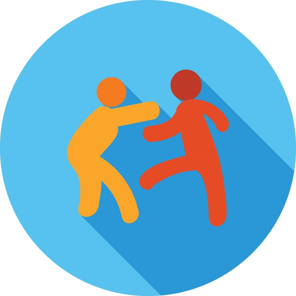 Fighting Flat Long Shadow Icon vector