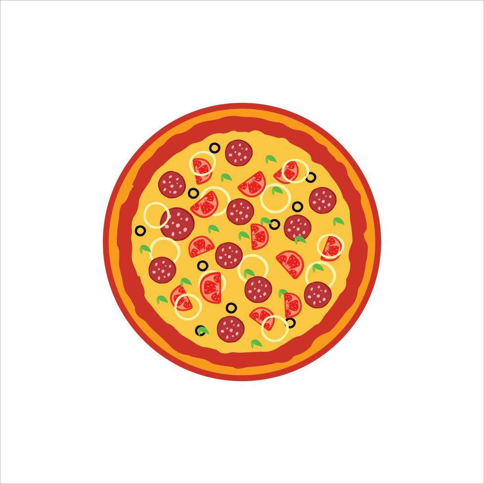 Vegetarian pizza icon vector