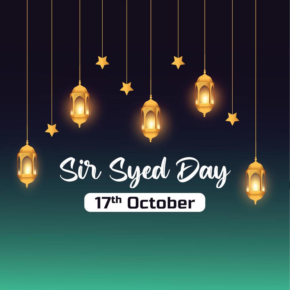 Sir Syed Day Illustration vector