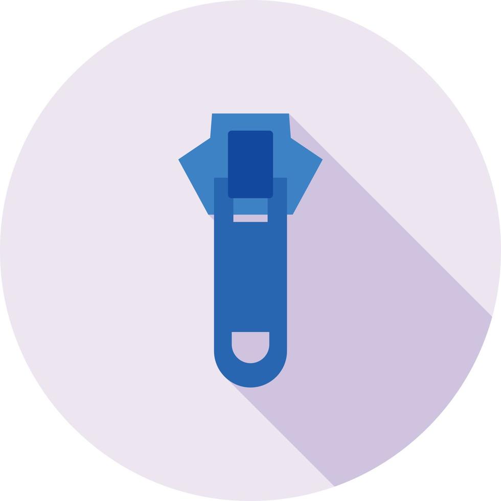 Zipper II Flat Long Shadow Icon vector