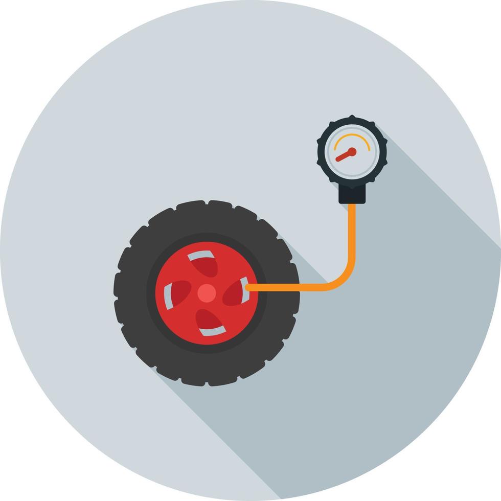 Pressure Check Flat Long Shadow Icon vector