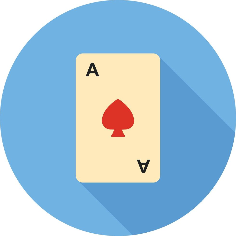 Playing Card Flat Long Shadow Icon vector