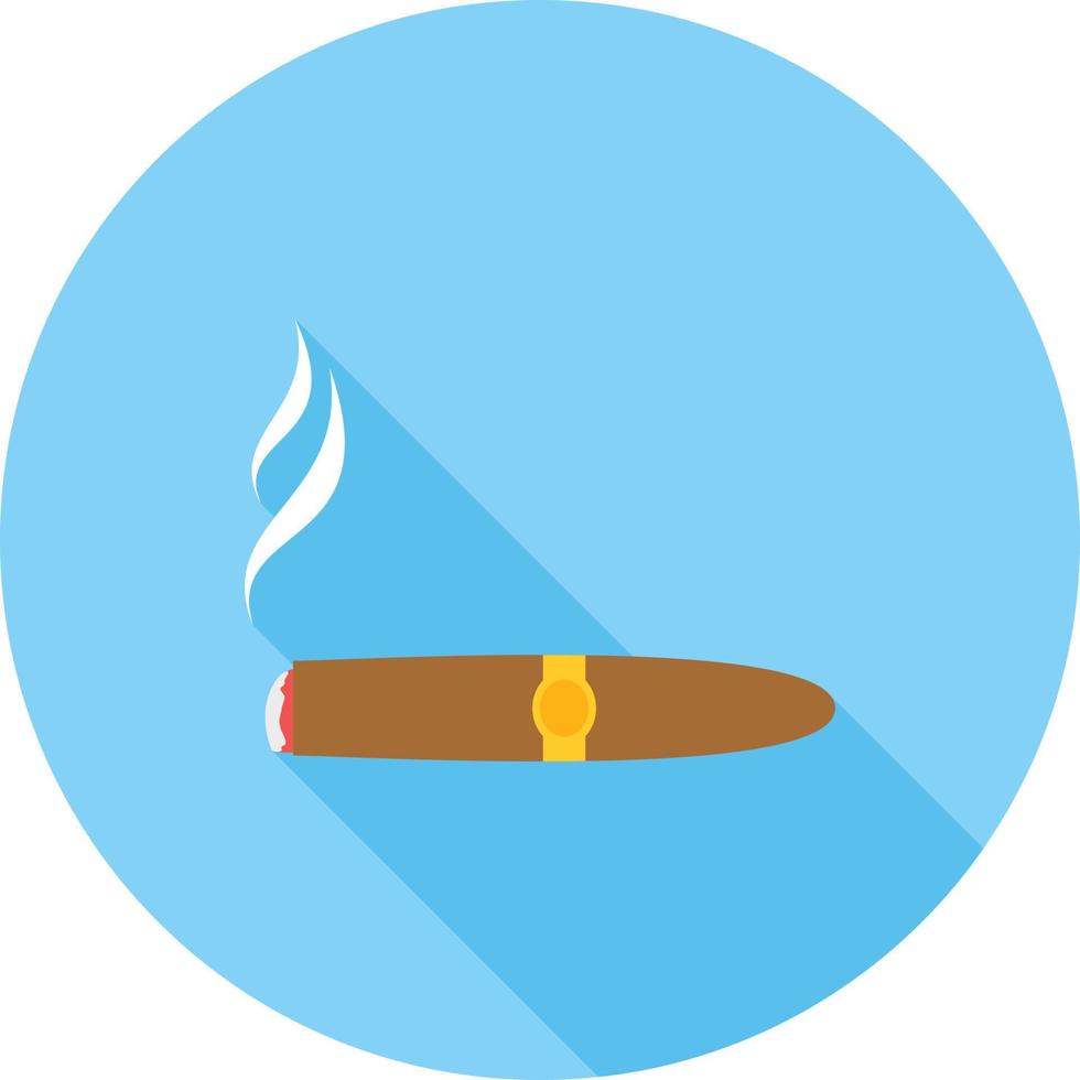 Cigar Flat Long Shadow Icon vector