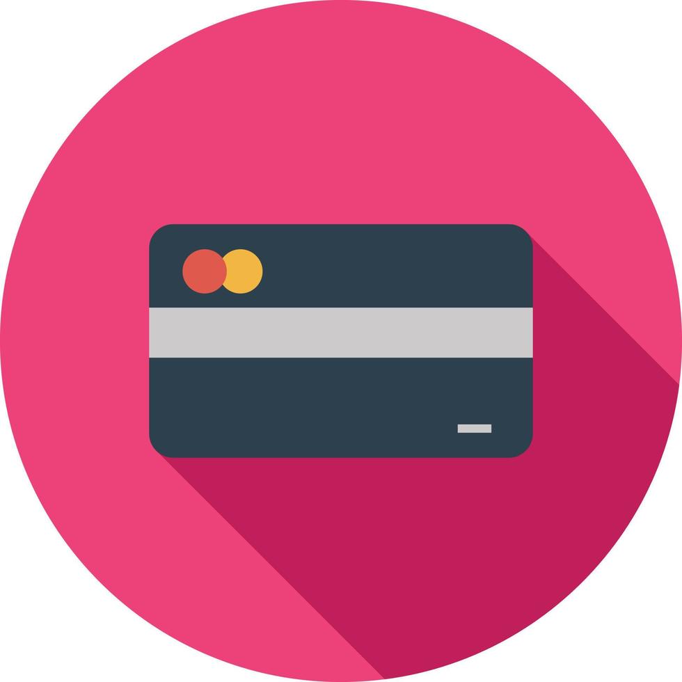 Credit Cards Flat Long Shadow Icon vector