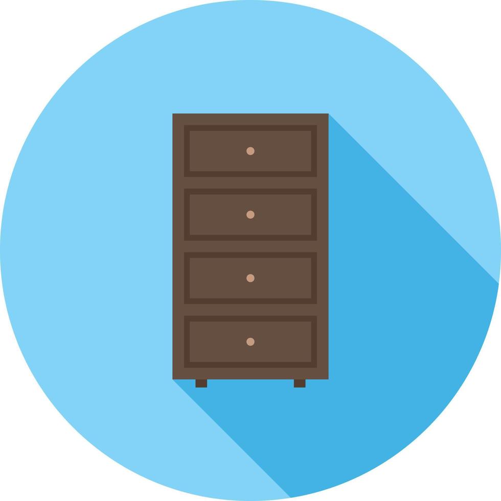 Cabinets Flat Long Shadow Icon vector