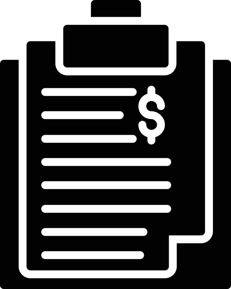 Bill Glyph Icon vector