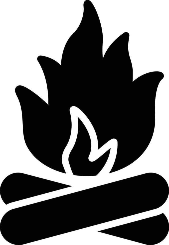 Bonfire Glyph Icon vector