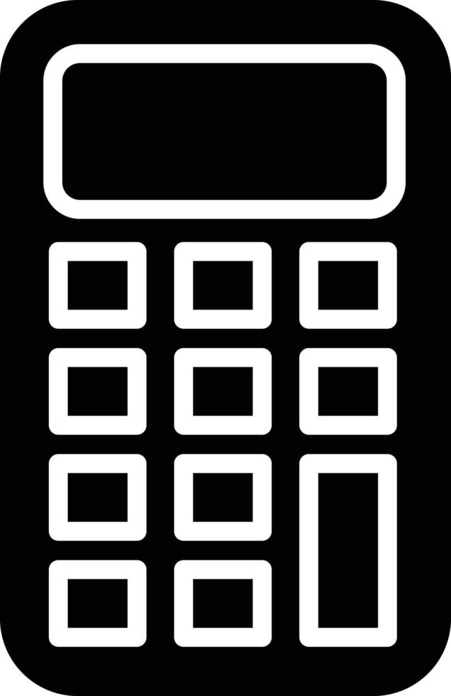 Calculator Glyph Icon vector
