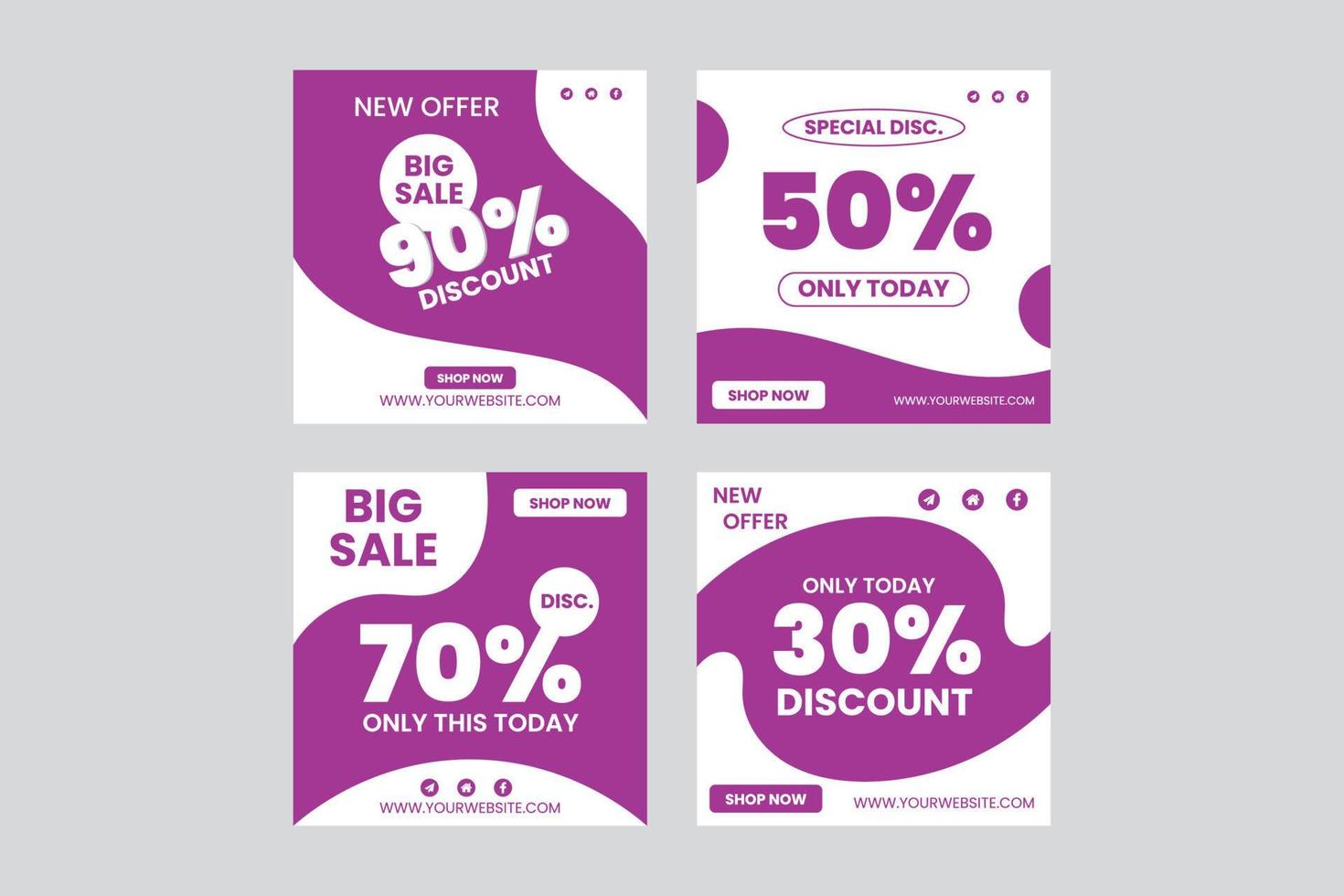 black Friday discount promo template design vector