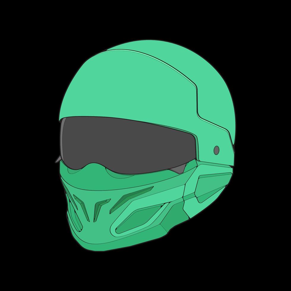 Block helmet full face Vector Illustration, Helmet Concept, helmet vector , Vector art