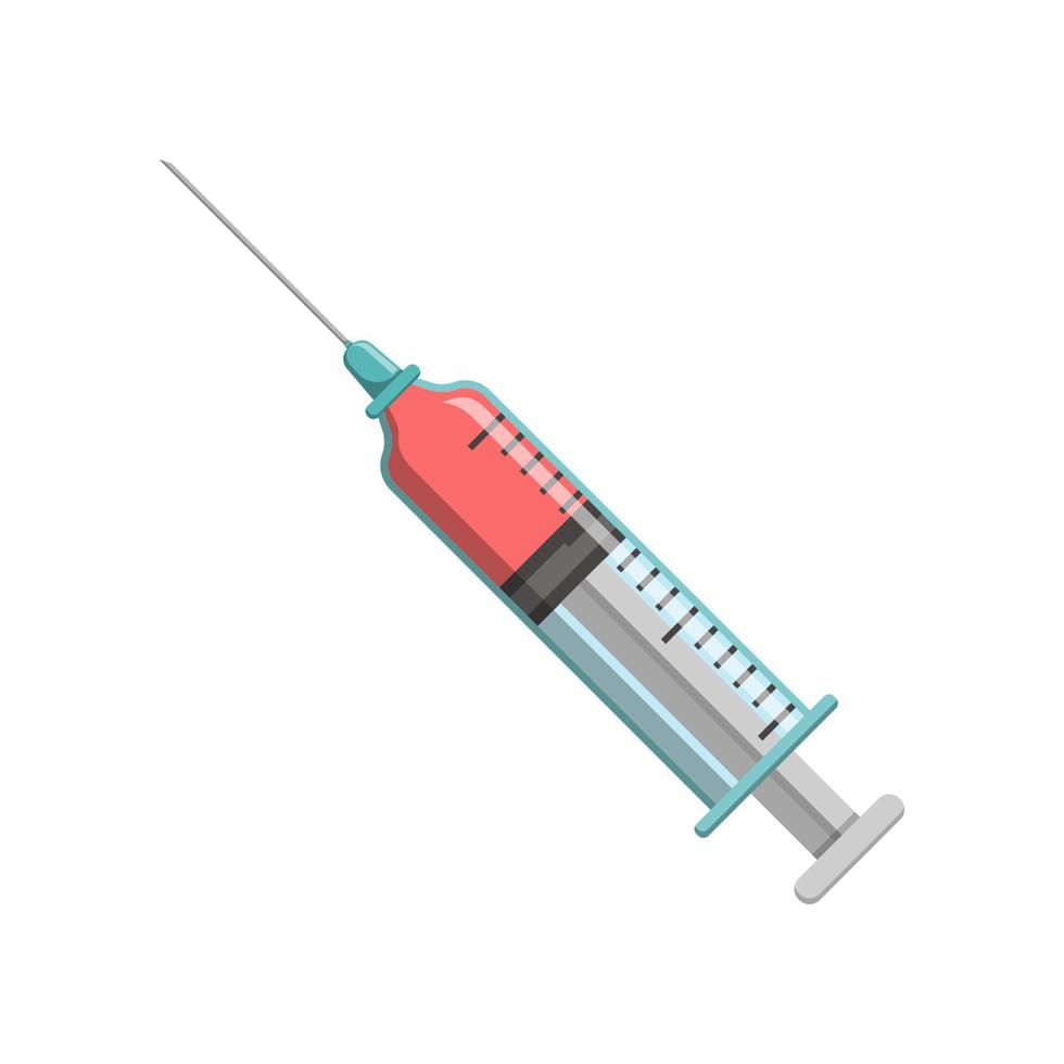 Syringe vector isolated on white background