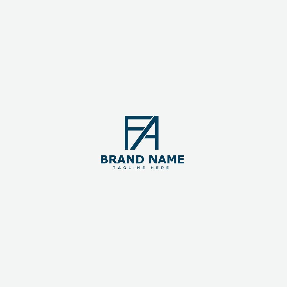 FA Logo Design Template Vector Graphic Branding Element.
