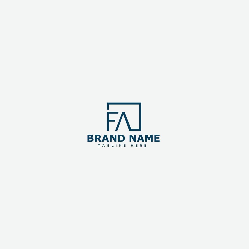 FA Logo Design Template Vector Graphic Branding Element.