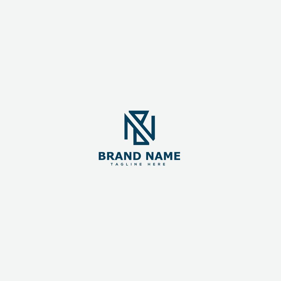 Elemento de marca gráfico vectorial de plantilla de diseño de logotipo nb. vector