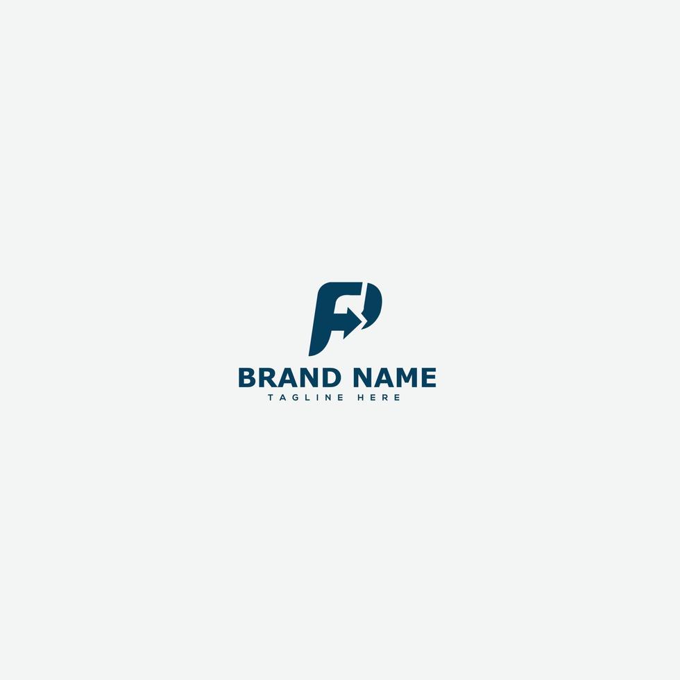 FP Logo Design Template Vector Graphic Branding Element.