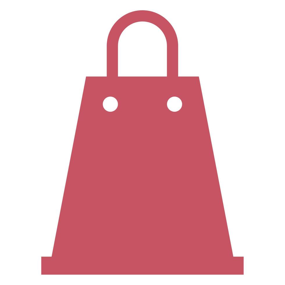 shopping bag red silhouette vector