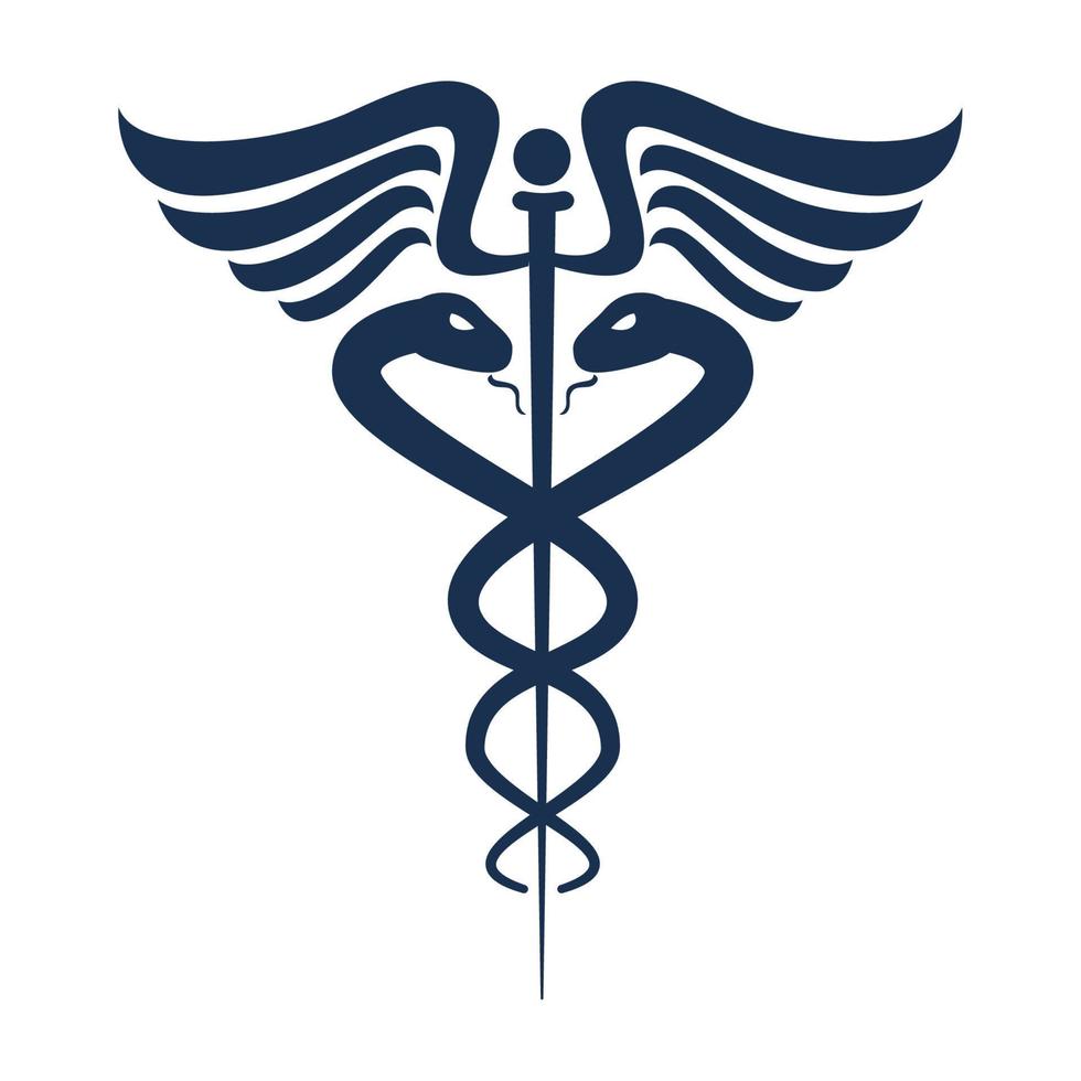 caduceus symbol silhouette vector