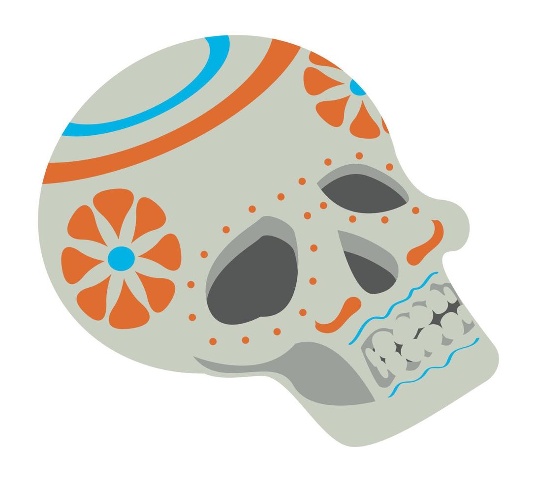 mexican culture skull vector