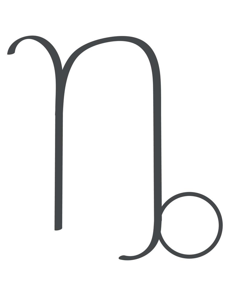 capricorn zodiac sign astrology vector