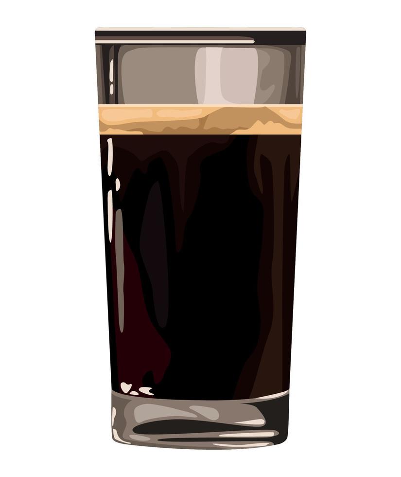 coffee in glass vector