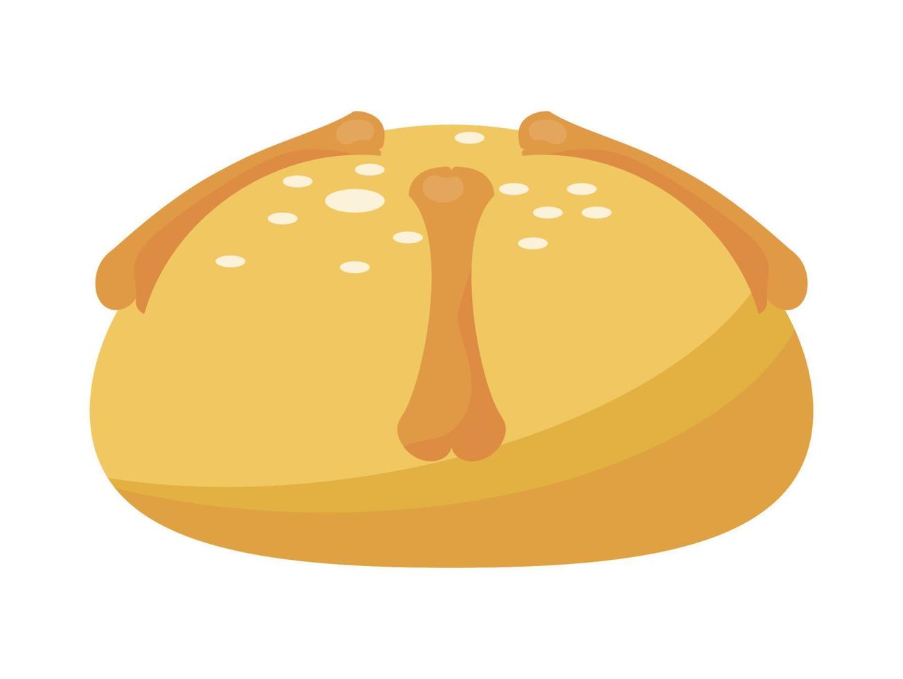 dia de los muertos bread vector