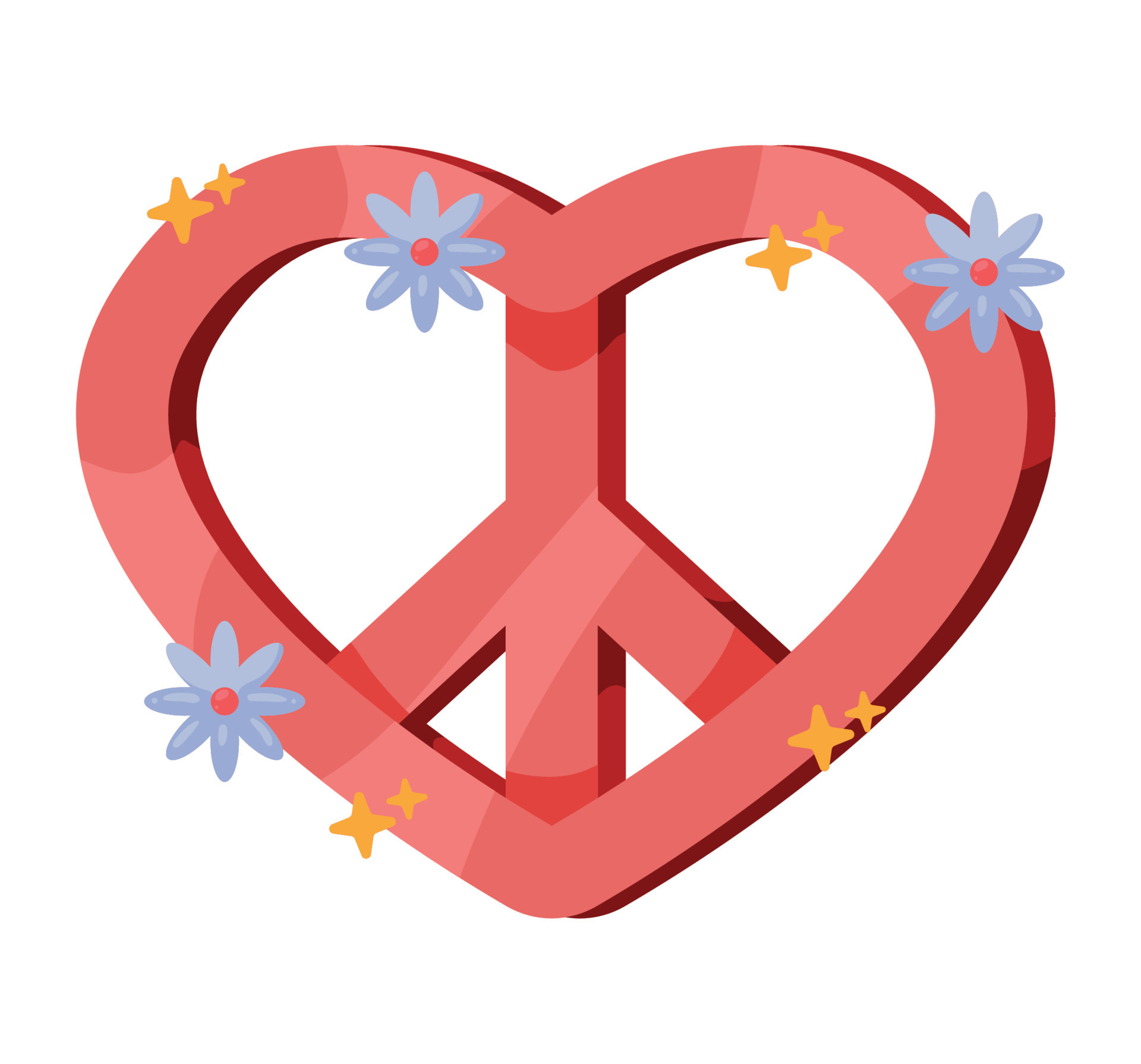 símbolo de paz y amor del corazón 11233170 Vector en Vecteezy