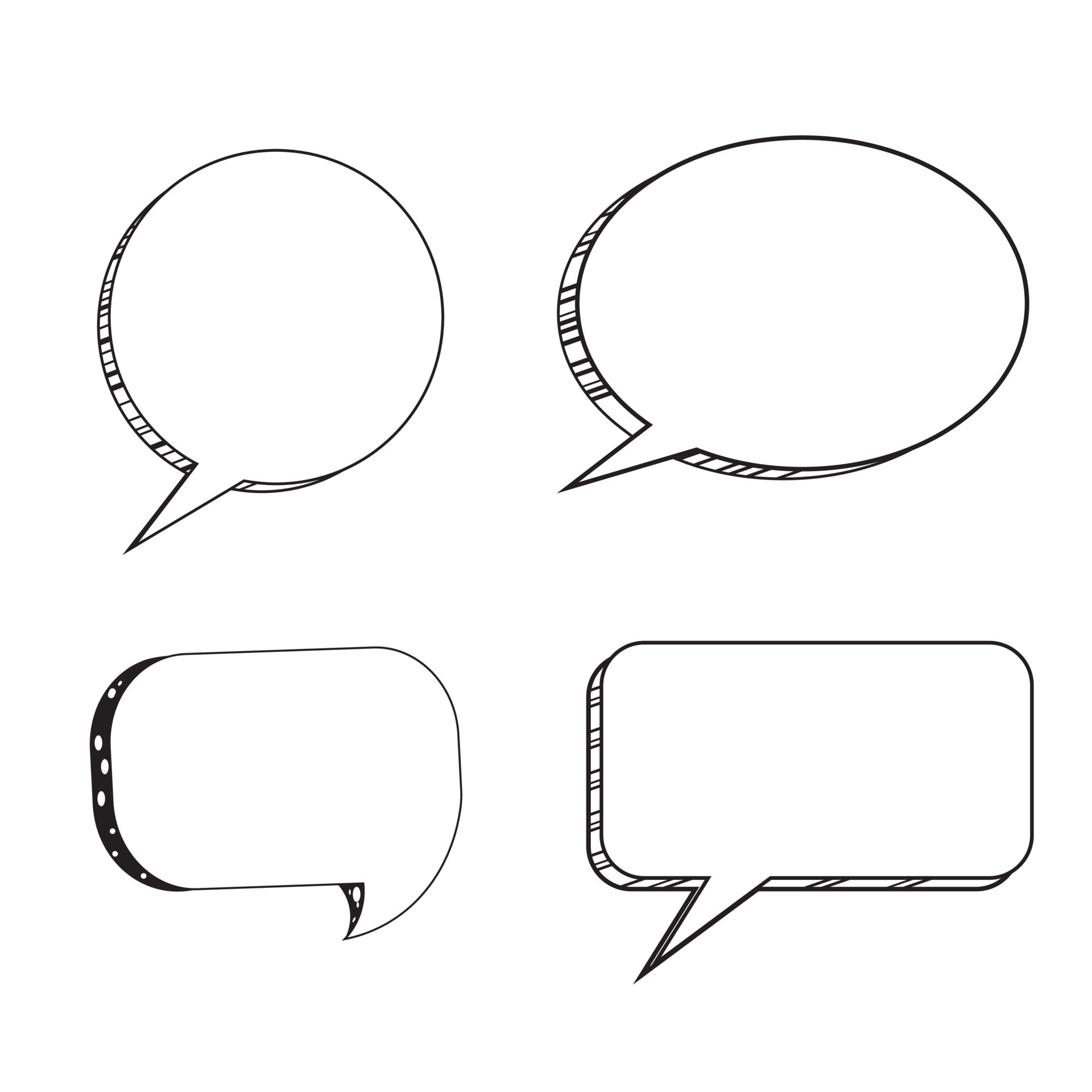 Set of talking text bubbles, chatting box, line message box cartoon vector illustration design. Balloon doodle style thinking sign symbol. 11233220 Vector Art at Vecteezy Set of talking text bubbles, chatting box, line message box cartoon vector illustration design. Balloon doodle style thinking sign symbol. 11233220 Vector Art at Vecteezy